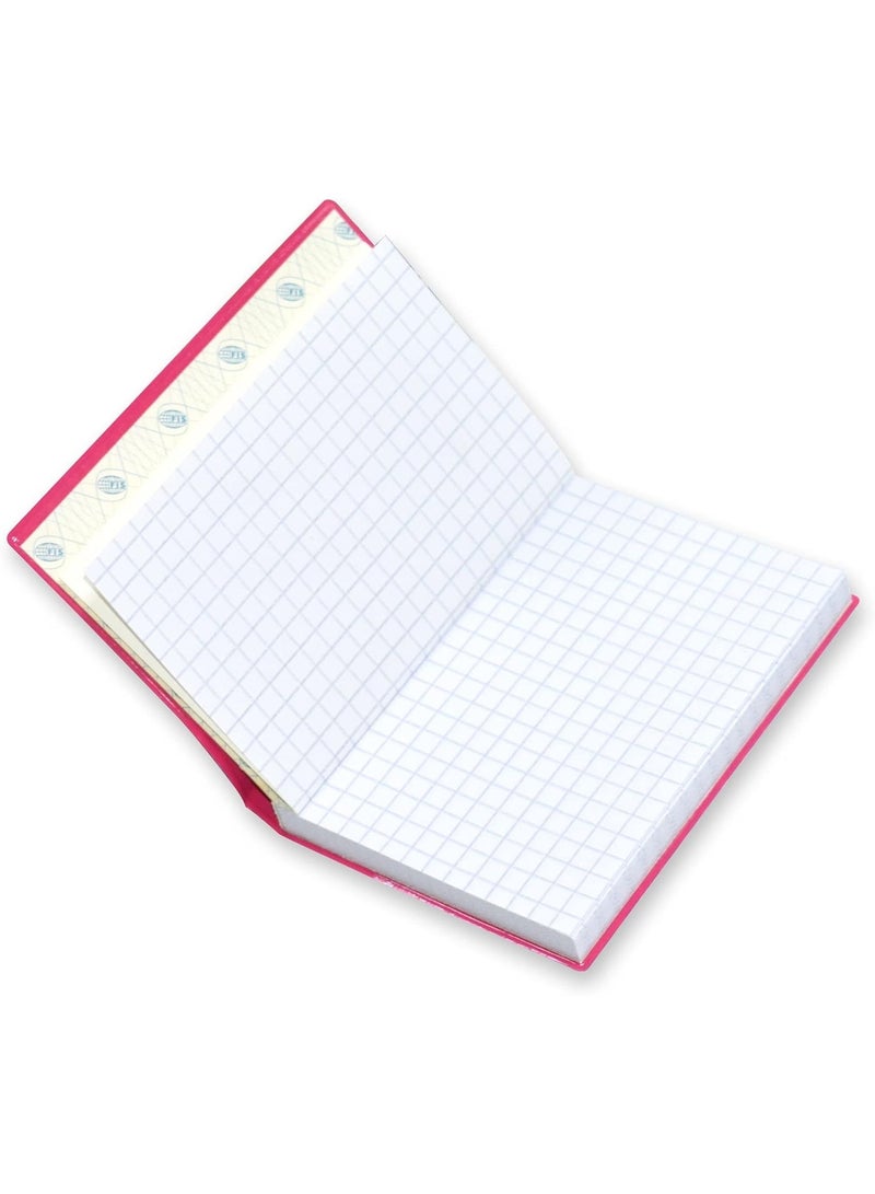 FIS A7 PVC Square Lines Notebook, 100 Pages Pink/Black Pack of 5 Pieces - Image 3